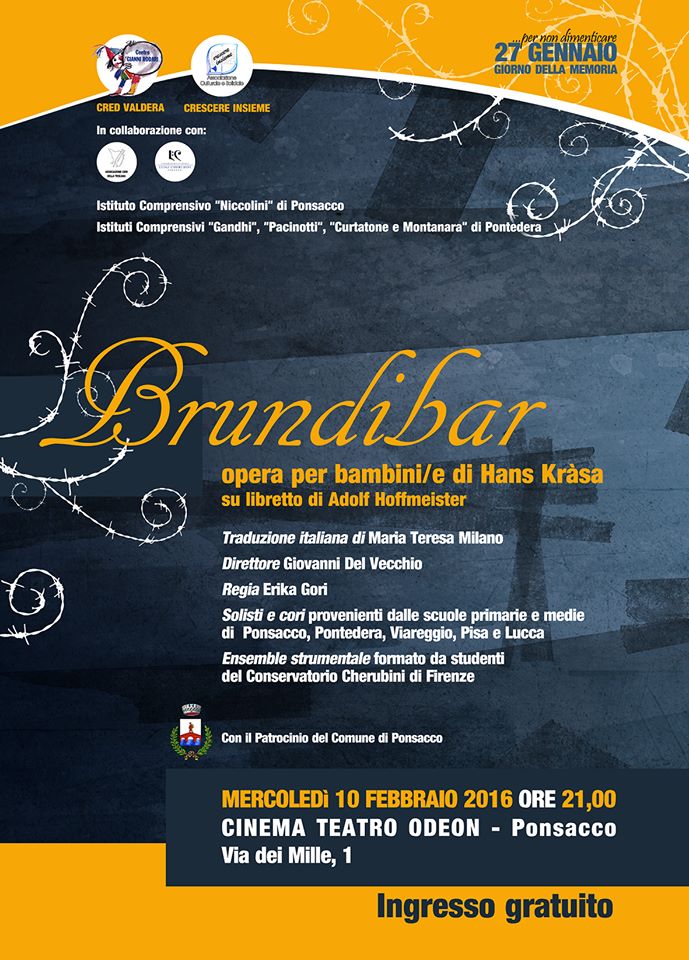 Brundibar - Opera per bambini/e di Hasa Krása su libretto di Adolf Hoffmeister - 